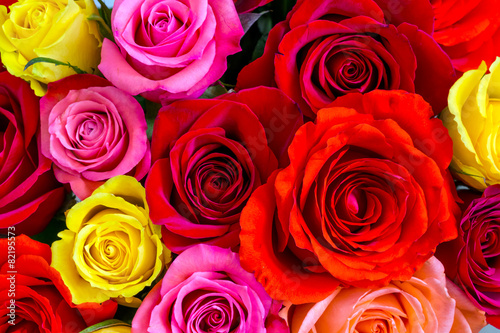 Naklejka na szybę Roses background