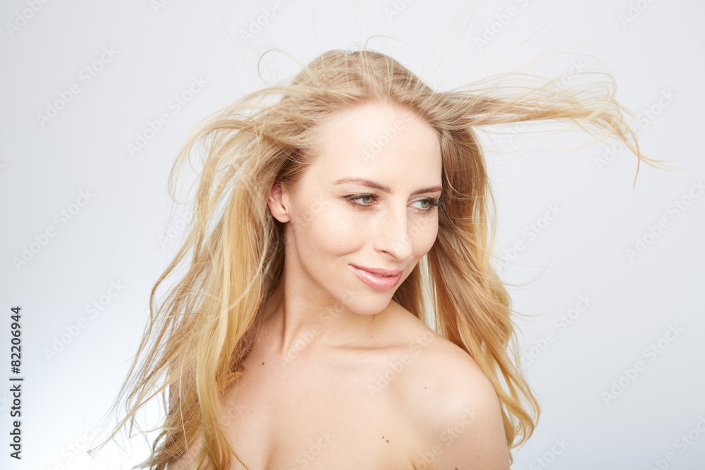 Blonde frau von hinten