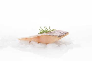 Poster - Fresh perch fish fillet isolated