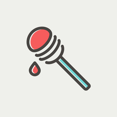 Sticker - Honey dipper thin line icon