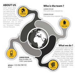 Fototapete - Corporate background with icons for the introduction of the comp