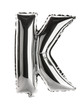 Chrome silver balloon font part of full set upper case letters,K