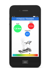 Poster - Mobile Phone with Fitness Tracker Application