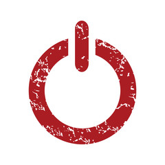 Poster - Red grunge power logo