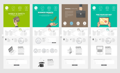 Wall Mural - Collection of website page templates for business