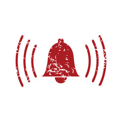 Poster - Red grunge alarm clock logo