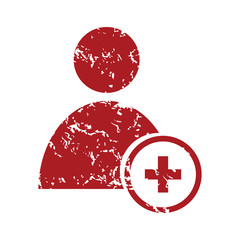 Poster - Red grunge add user logo