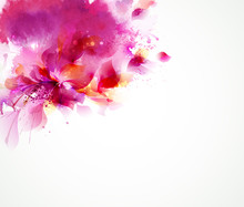 Abstract Background With Flower And Design Elements