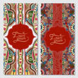 decorative label card for vintage design, ethnic pattern