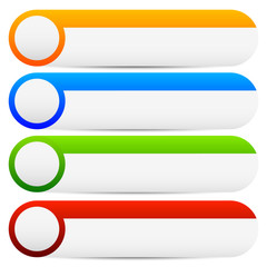 Aufkleber - Detailed horizontal elements. Banners, buttons