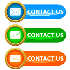 Poster - Set of contact us buttons