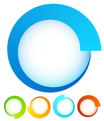Leinwandbilder - Circular, round design elements. Preloader, buffers shapes, prog