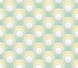 Aufkleber - Overlapping circle shapes repeating pattern. Vector graphics.