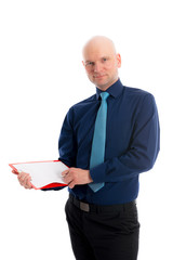 Sticker - young businessman with clipboard