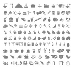 Food and beverages icons.