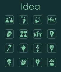 Poster - Set of idea simple icons