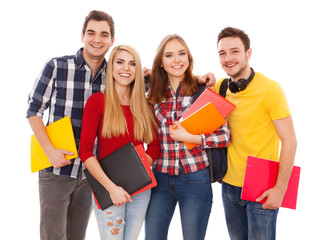 Group of cheerful students