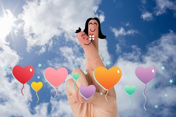 Poster - Composite image of fingers as a couple