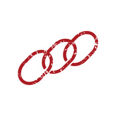 Poster - Red grunge chain logo
