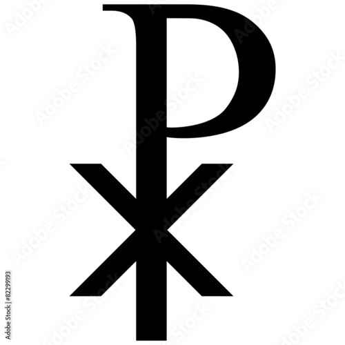 Christusmonogramm, schwarz, Vektor, freigestellt Stock-Vektorgrafik ...