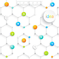 Poster - Modern infographic design with place for your text. Can be used