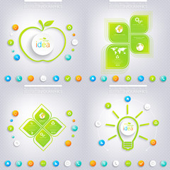 Poster - Modern green infographic design with place for your text