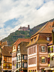 Canvas Print - Chateau de Saint-Ulrich as seen from Ribeauville - France