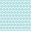 Seamless Retro Pattern Leafs Turquoise