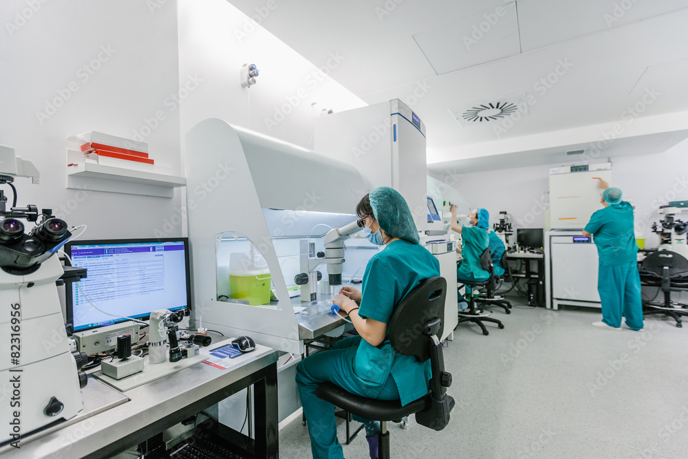 Ivf Lab Cook Biologist Working in a Professional IVF Laboratory Stock Photo | Adobe ...