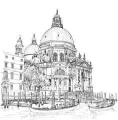 Wall Mural - Venice - Cathedral of Santa Maria della Salute