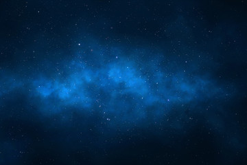 Wall Mural - night sky - universe filled with stars, nebula and galaxy