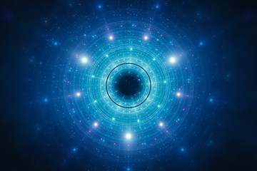 Wall Mural - abstract circular science fiction futuristic background