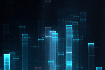 Wall Mural - abstract data stream matrix like background