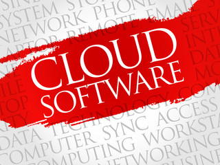 Poster - Cloud Software word cloud concept