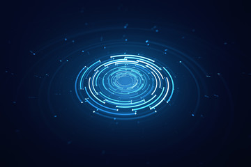 Wall Mural - 3d rotating circular elements background