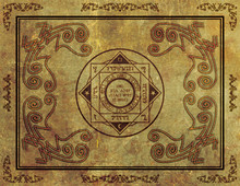 Magical Mystic Sigil Symbol Design On Parchment