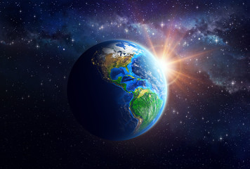 Wall Mural - planet earth in outer space