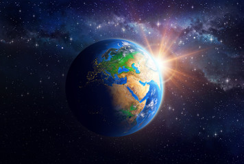Wall Mural - planet earth in outer space