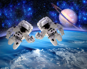 Wall Mural - astronaut spaceman team work
