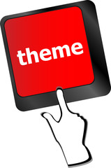 Poster - theme button on computer keyboard keys, business concept vector