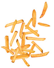 French Fries In Freeze Motion