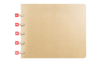 brown paper board with number label