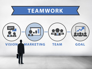 Wall Mural - Businessman Planning Vision Strategy Connection Teamwork Concept