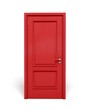 Door. 3D. Closed red door