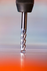 Poster - Diamond milling cutter on CNC machine