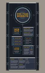 Wall Mural - modern one page website template design