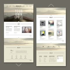 attractive one page website template design