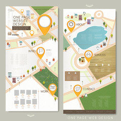 Wall Mural - childlike one page website template design