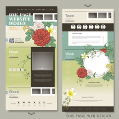 graceful one page website template design
