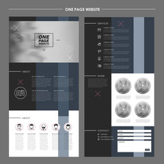 Wall Mural - elegant one page website template design